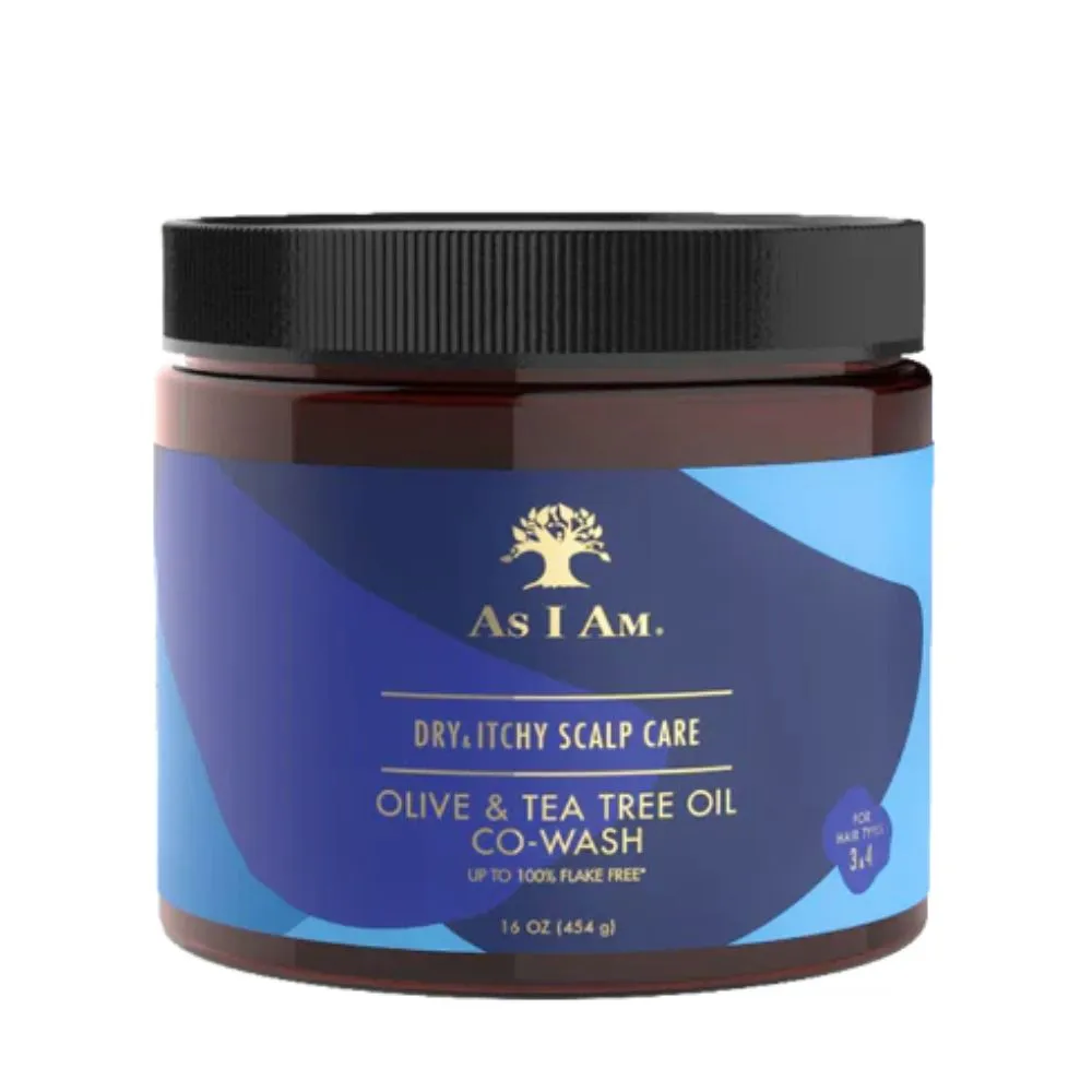 1-As-I-Am-CoWash-Olive-Tea-Tree-Oil-Dry-Itchy-454g.webp AS I AM Dry and Itchy Cowash Olive And Tea Tree Oil 454g - Imagen 1
